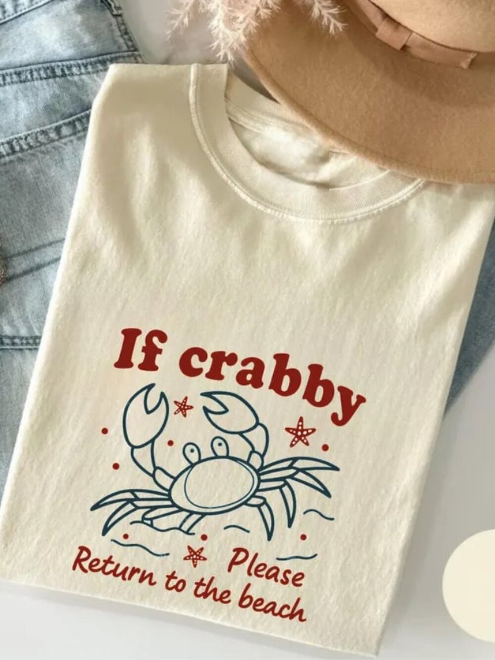 Funny Crab Graphic Tee, Beach Lover Shirt, Summer Gift